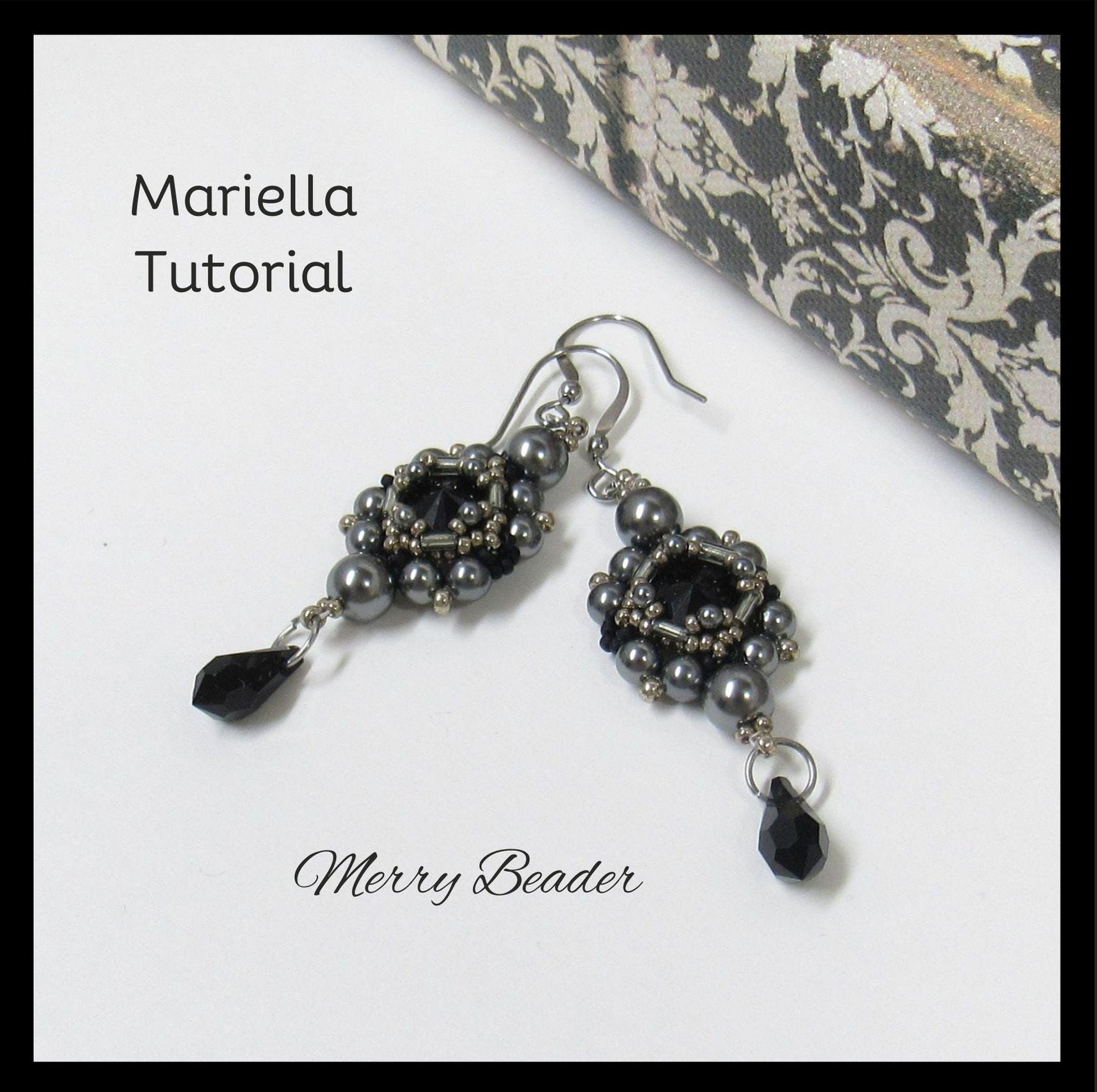 Tutorial Beaded Victorian Drop Earrings Mariella Pattern Using Pearls ...