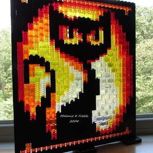 Halloween Cat Mosaic Custom Kit Made with LEGO® building bricks