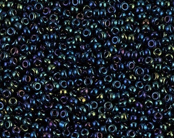 11/0 50 gram pkg Metallic Dark Blue Iris  (RR452) Miyuki Rocaille Seed Beads