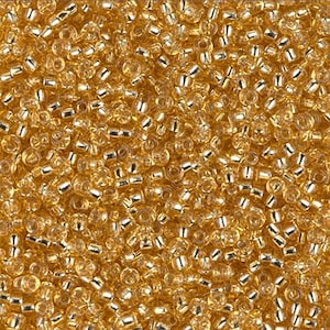 11/0 50 grams Silver Lined Gold (RR3) Miyuki Rocaille Seed Beads