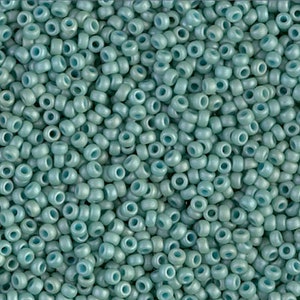 25 gram 11/0 Matte Seafoam Luster (RR2028) Miyuki Rocaille Seed Beads