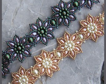 Lotus Bracelet Tutorial with Round Pearls Oval Pearls and Seed Beads