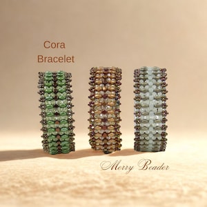 Tutorial Cora-kralenarmbandpatroon met Superduo Minos Firepolish