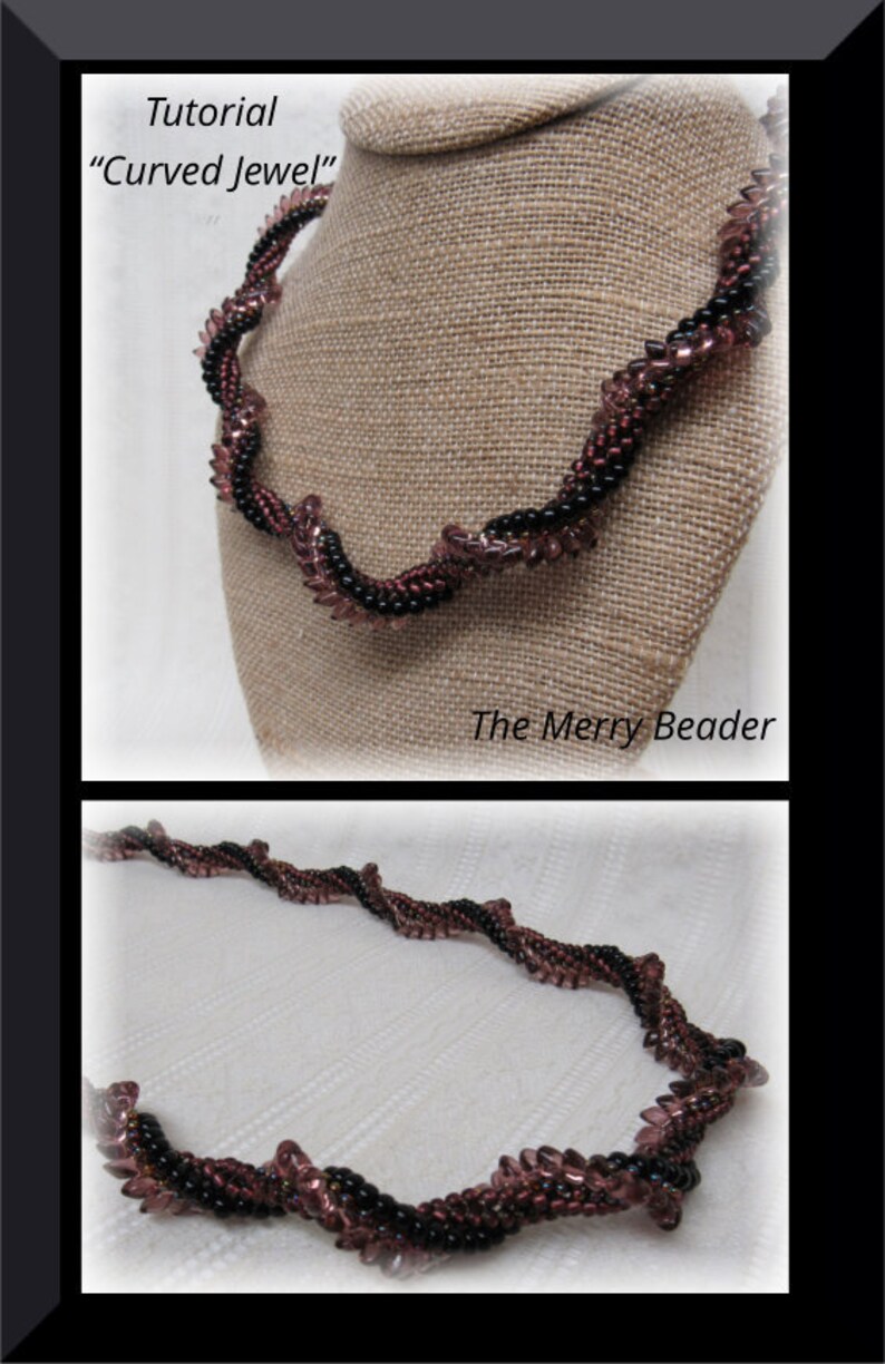 Tutorial Pattern curved Jewel Spiral Herringbone Etsy