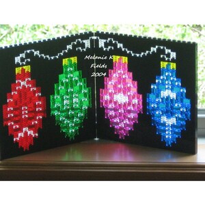 Pattern for Christmas Ornament Mosaic Custom made of Building Blocks