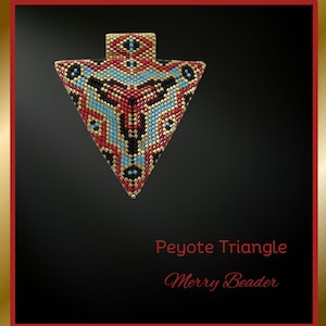 Pattern Peyote Stitch Triangle Anhänger mit Word Chart PDF Download
