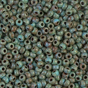 8/0 50 gram bag Opaque Turquoise Blue Picasso Miyuki  (4514)