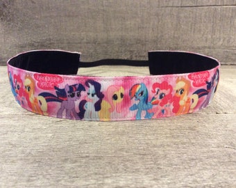 My Little Pony Nonslip Headband, Noslip Headband, Workout Headband, Sports Headband, Running Headband, Athletic Headbandi