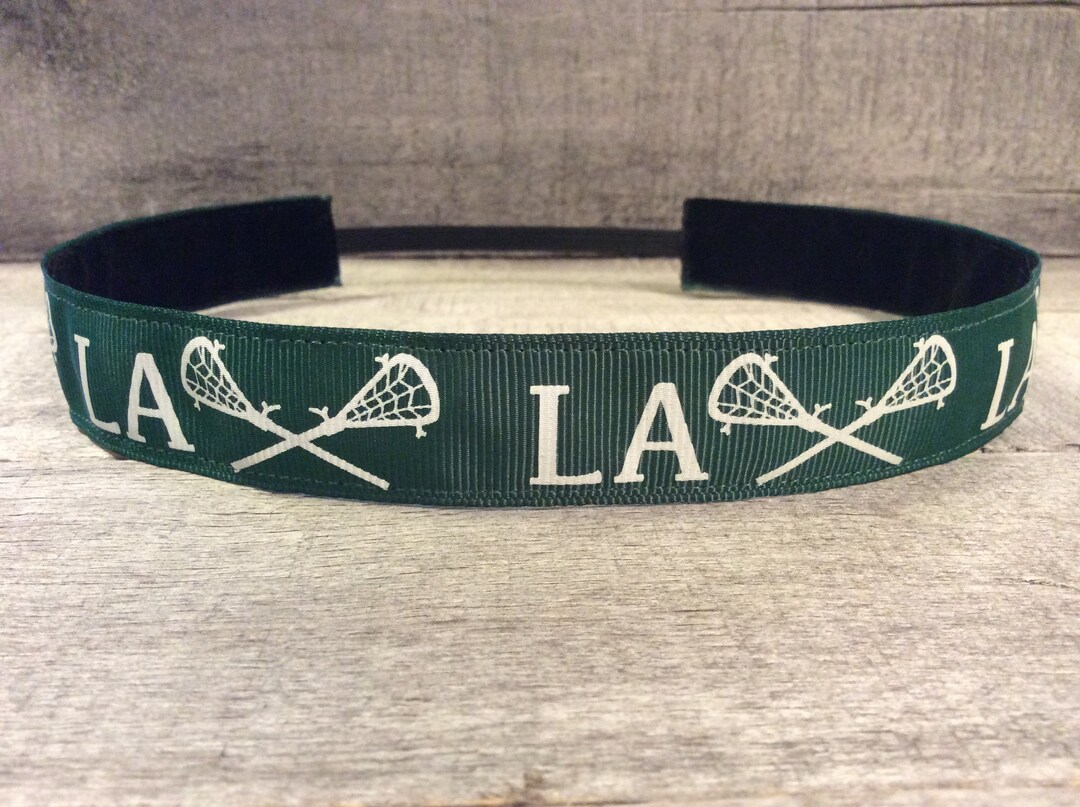 Green Lacrosse Nonslip Headband, Noslip Headband, Workout Headband