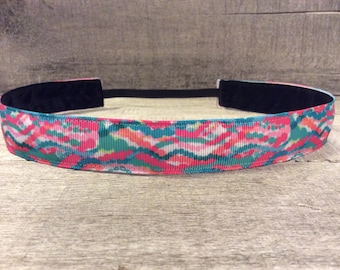 Lilly Fabric Inspired Nonslip Headband, Noslip Headband, Sports Headband, Running Headband, Athletic Headband