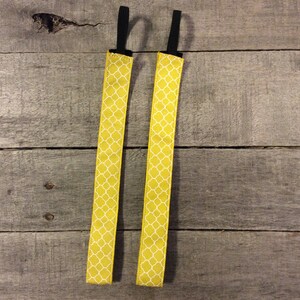 Yellow Moroccan Tile/Quatrefoil Nonslip Headband, Noslip Headband, Sports Headband, Running Headband, Athletic Headband image 2