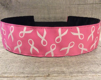 Breast Cancer Awareness Nonslip Headband, Noslip Headband, Sports Headband, Running Headband, Athletic Headband