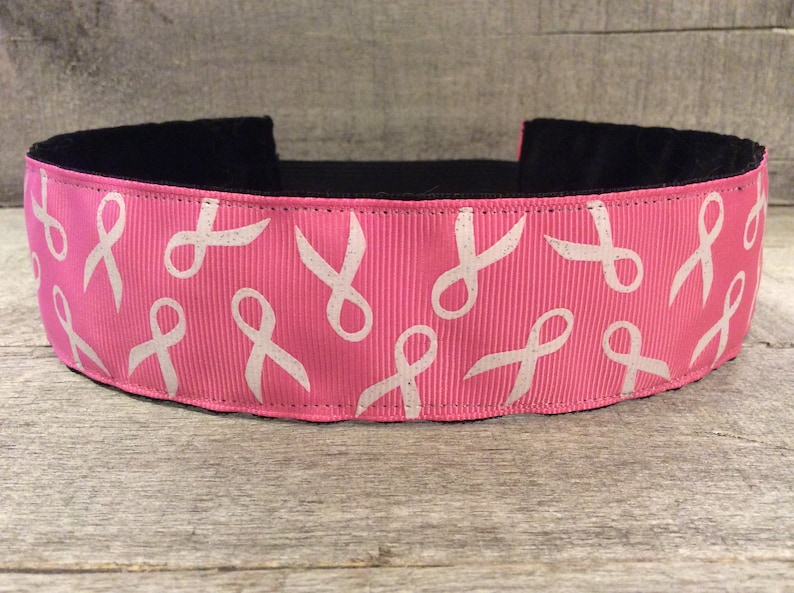 Breast Cancer Awareness Nonslip Headband, Noslip Headband, Sports Headband, Running Headband, Athletic Headband image 1