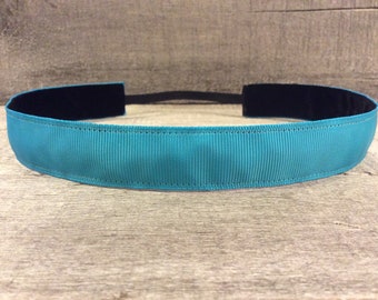 Tropical Blue Nonslip Headband, Noslip Headband, Workout Headband, Sports Headband, Running Headband, Athletic Headband