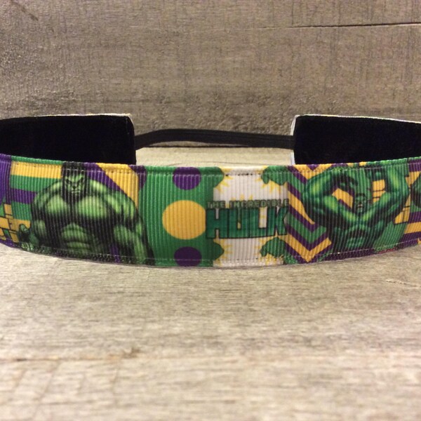 Hulk Inspired Nonslip Headband, Noslip Headband, Sports Headband, Running Headband, Athletic Headband