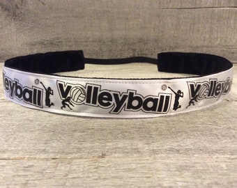 Volleyball Nonslip Headband,  Noslip Headband, Workout Headband, Sports Headband, Running Headband, Athletic Headband