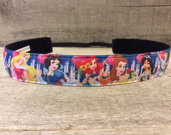 Blue Princesses Inspired KIDS Nonslip Headband, Noslip Headband, Workout Headband, Sports Headband, Running Headband, Athletic Headband