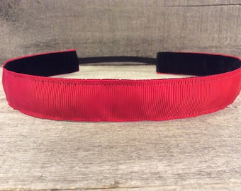 Red Nonslip Headband, Noslip Headband, Workout Headband, Sports Headband, Running Headband, Athletic Headband