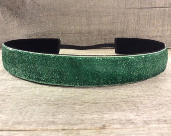 Teal Sparkle Nonslip Headband, Noslip Headband, Sparkle Headband, Sports Headband, Running Headband, Athletic Headband