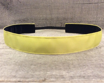 Yellow Nonslip Headband, Noslip Headband, Workout Headband, Sports Headband, Running Headband, Athletic Headband