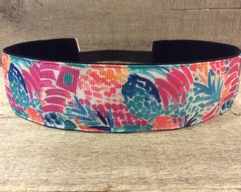 Lilly Fabric Inspired Nonslip Headband, Noslip Headband, Sports Headband, Running Headband, Athletic Headband