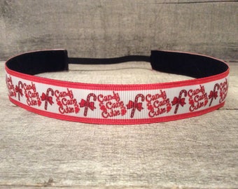 Candy Cane Cutie KIDS Nonslip Headband, Noslip Headband, Workout Headband, Sports Headband, Running Headband, Athletic Headband