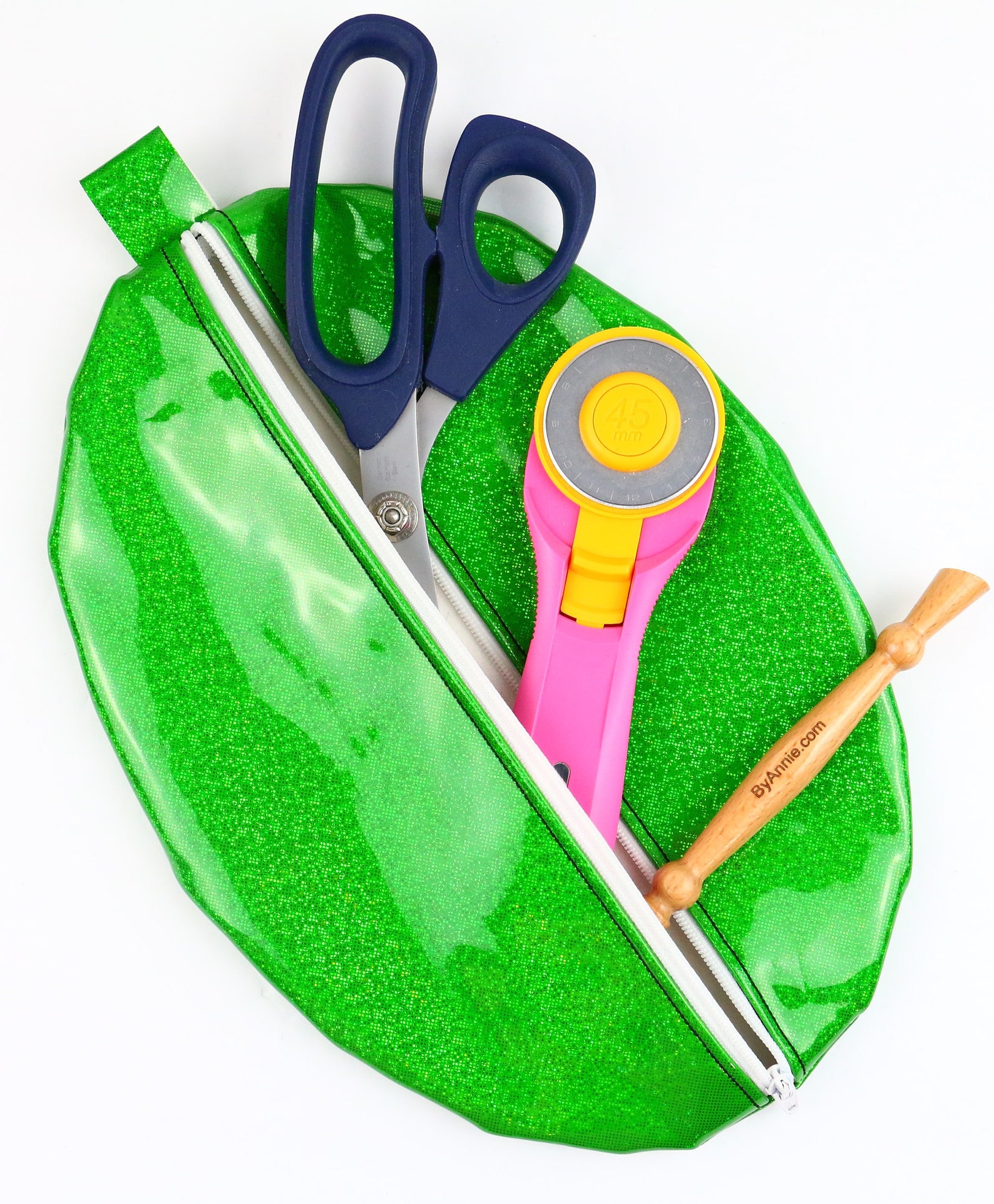 Oval vinyl poofy zipper case  etsy