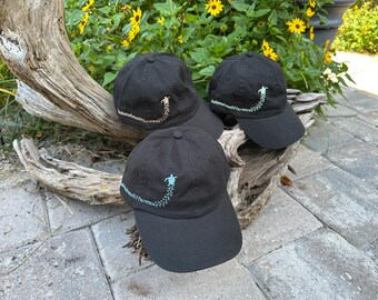 Ball Cap Sea Turtle Hatchling Tracks Velcro Adjustment