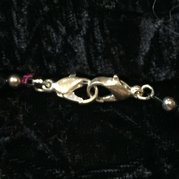 Black Onyx /& Silver Mala Reiki Attuned Healing Energy Infused Gemstone Faceted Amethyst