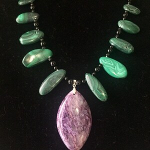 Black Onyx /& Silver Mala Reiki Attuned Healing Energy Infused Gemstone Faceted Amethyst