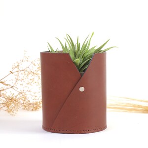 Multi Purpose Leather Cup W, Glasses Holder, Plant Vase, Pen Stand, Modern Home Interior. Home Decor Accent. Home & Living. image 3