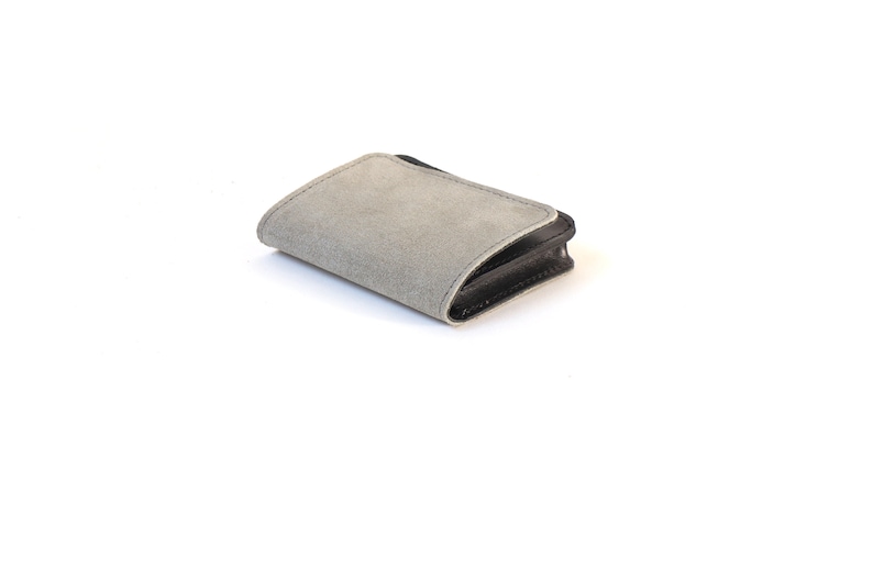 Minimalist Pocket Wallet. Suede Leather Wallet. Leather Card Wallet. Multi Wallet. Slim Wallet. Card Holder image 5