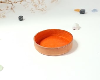 Round Leather Tray