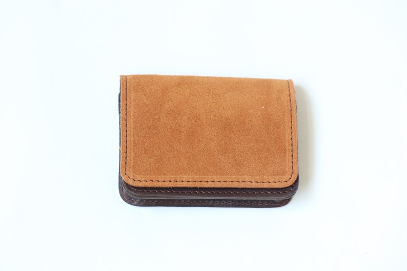 Minimalist Pocket Wallet. Suede Leather Wallet. Leather Card Wallet. Multi Wallet. Slim Wallet. Card Holder image 9
