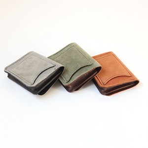 Minimalist Pocket Wallet. Suede Leather Wallet. Leather Card Wallet. Multi Wallet. Slim Wallet. Card Holder image 2