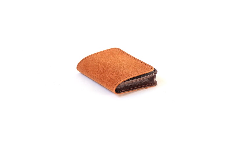 Minimalist Pocket Wallet. Suede Leather Wallet. Leather Card Wallet. Multi Wallet. Slim Wallet. Card Holder image 4