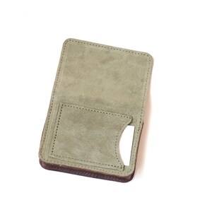 Minimalist Pocket Wallet. Suede Leather Wallet. Leather Card Wallet. Multi Wallet. Slim Wallet. Card Holder image 7