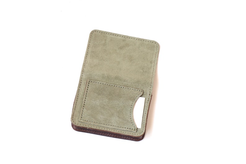 Minimalist Pocket Wallet. Suede Leather Wallet. Leather Card Wallet. Multi Wallet. Slim Wallet. Card Holder image 7