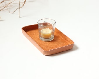Brown Leather Valet Tray "M"