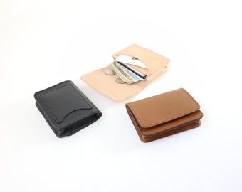 Minimalist Pocket Wallet. Leather Wallet. Leather Card Wallet.