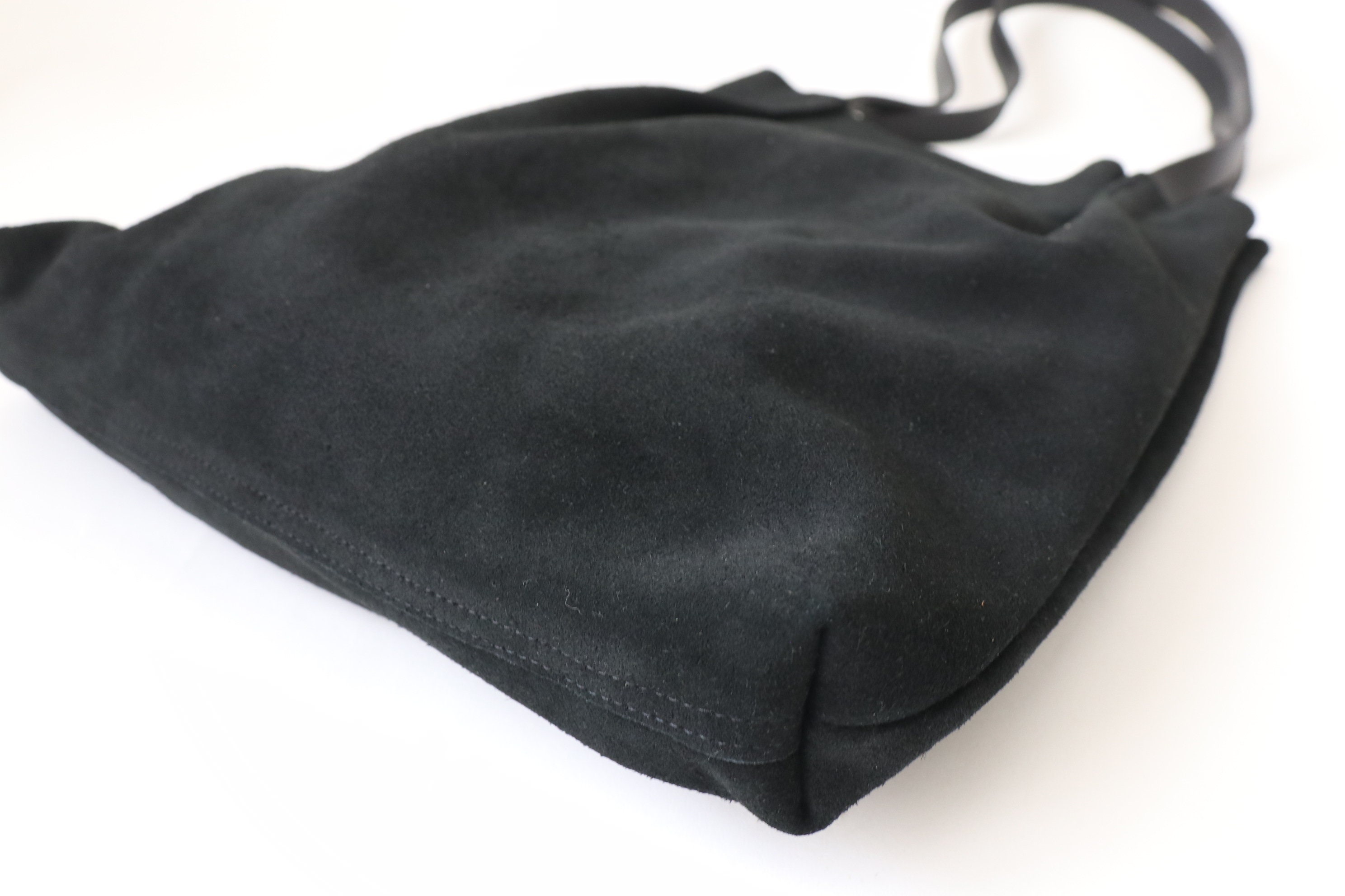 Isabel Marant Vigo Suede Leather Flap Bag - Black | Denim Iniquity