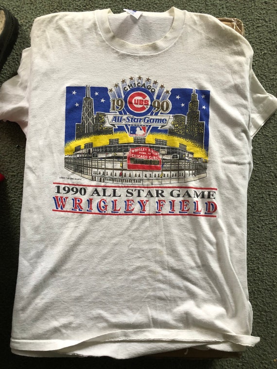 Vintage 1990 baseball All Star game t shirt Wrigl… - image 1