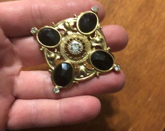 Vintage Maltese cross pin brooch gently used