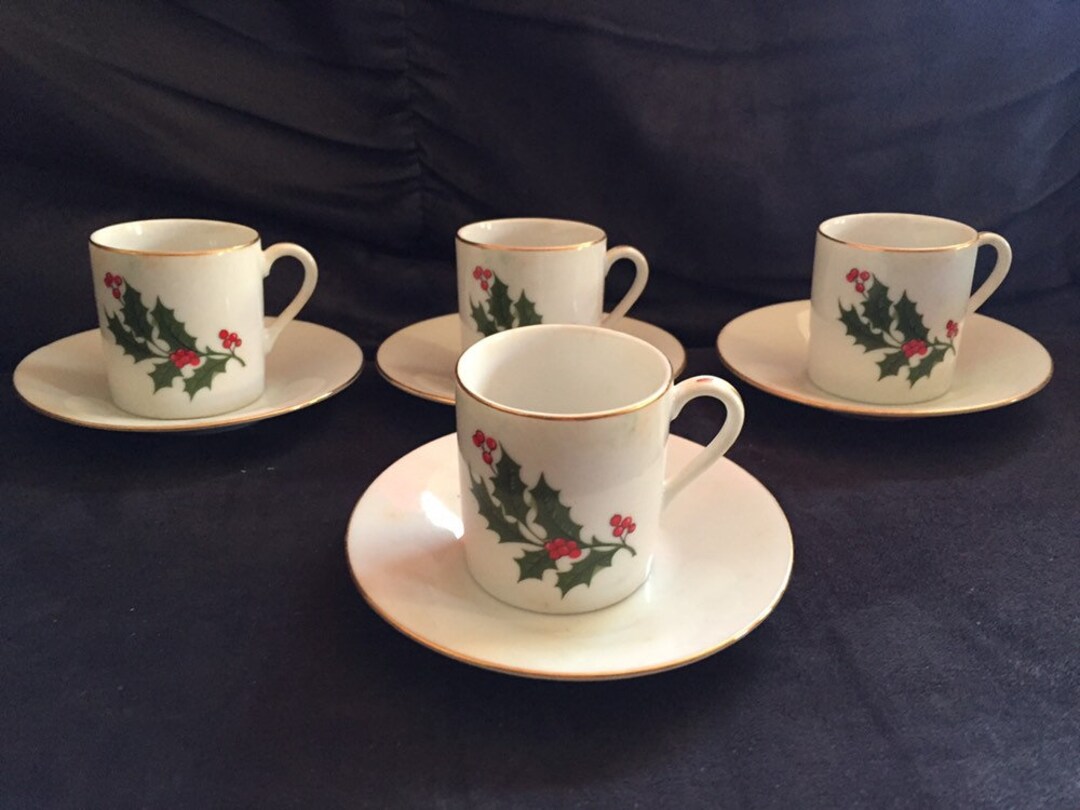 Vintage R.H Macy & Co. 1984 Demitasse Cups and Saucers Set of Etsy