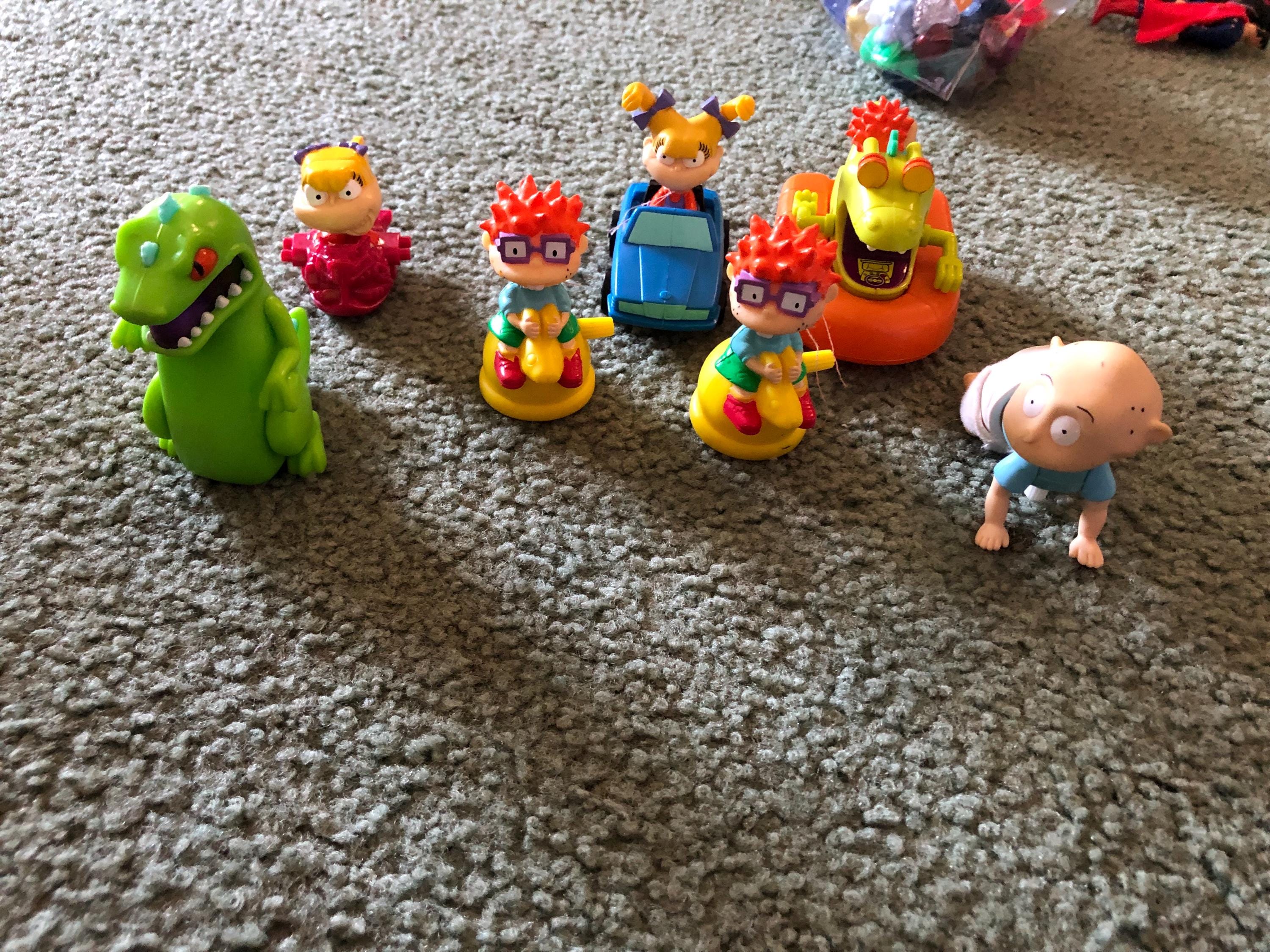 Lot of Vintage Mcdonald's Nickelodeon Rugrats Toys Chuckie Tommy