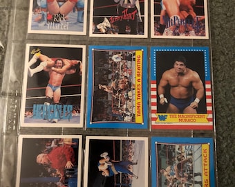 Lot of vintage 1990s WWF WWE wrestling trading cards