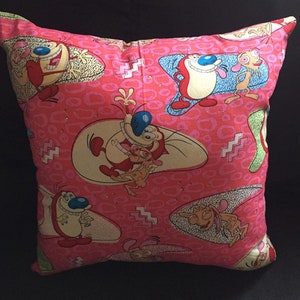 Nickelodeon Ren & Stimpy Retro-Style Throw Pillow