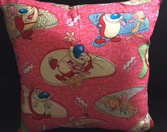Nickelodeon Ren & Stimpy Retro-Style Throw Pillow