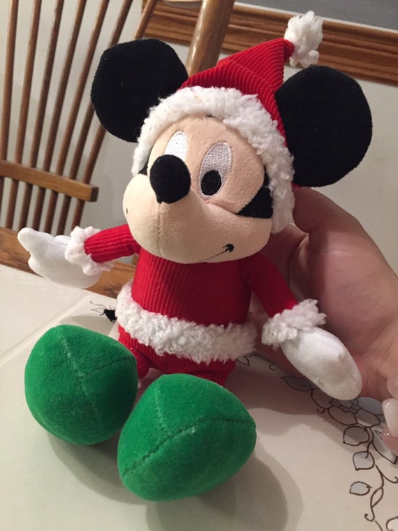 mickey mouse christmas stuffed animal