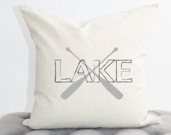 lake pillow cover, lakehouse pillow cover, beach pillow, lake pillow, lake gift, housewarming gift, cabin pillow, lake house